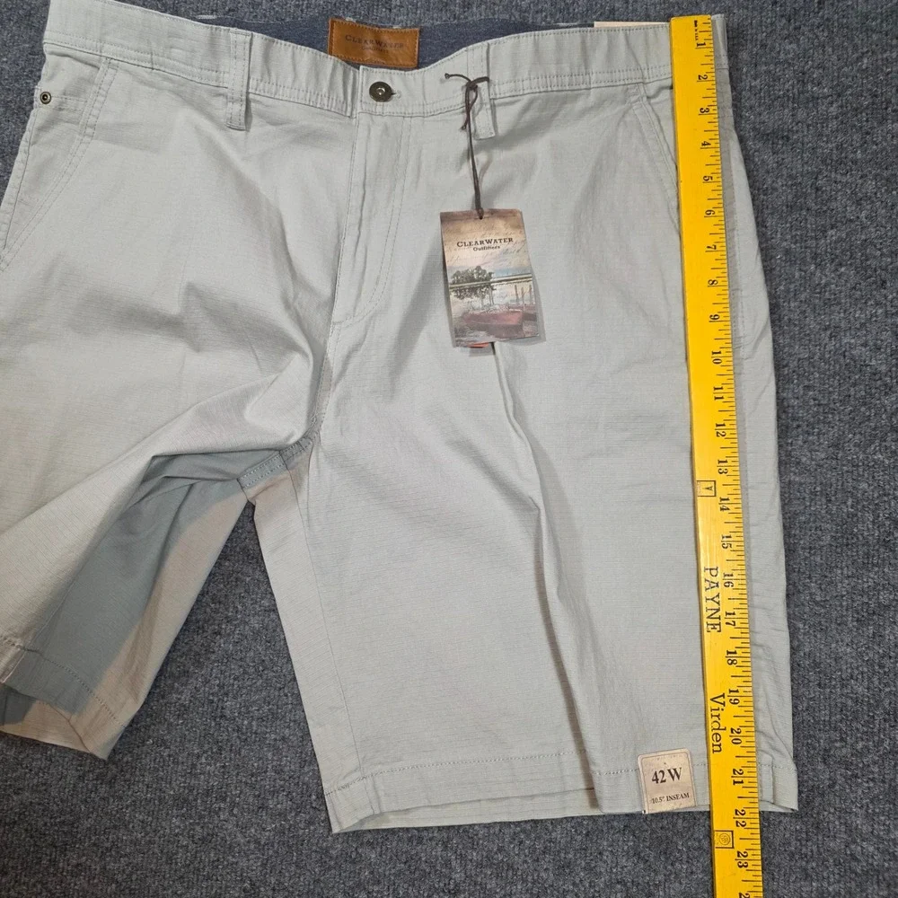 NWT Clearwater‎ Outfitters Mens 42W Ripstop Chino Shorts Khaki Gorpcore Fishing